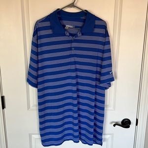 Nike Golf Tour Performance Royal Blue Striped Polo.